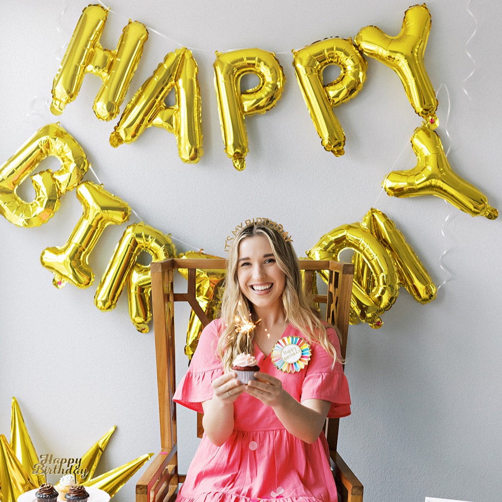 Happy Birthday Balloon Banner – The Cupcake Bar, LLC