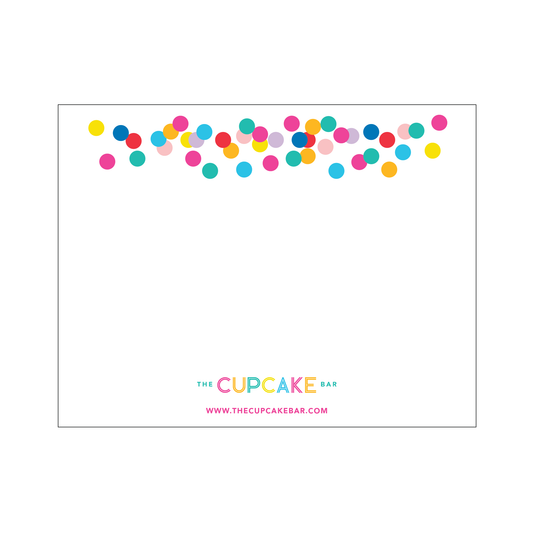 Confetti 1-sided notecard (complimentary)