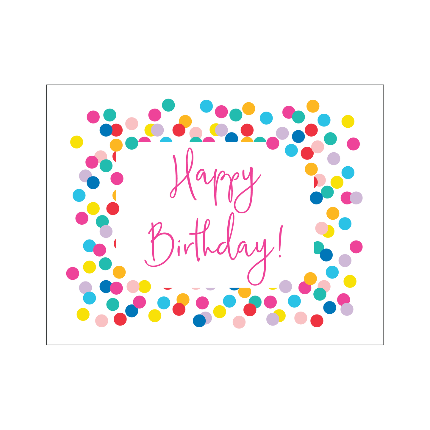 "Happy Birthday!" 2-sided notecard