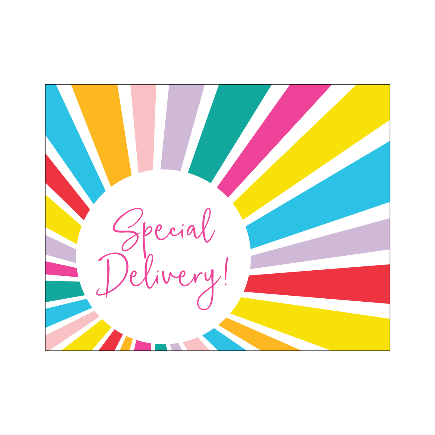 "Special Delivery!" 2-sided notecard
