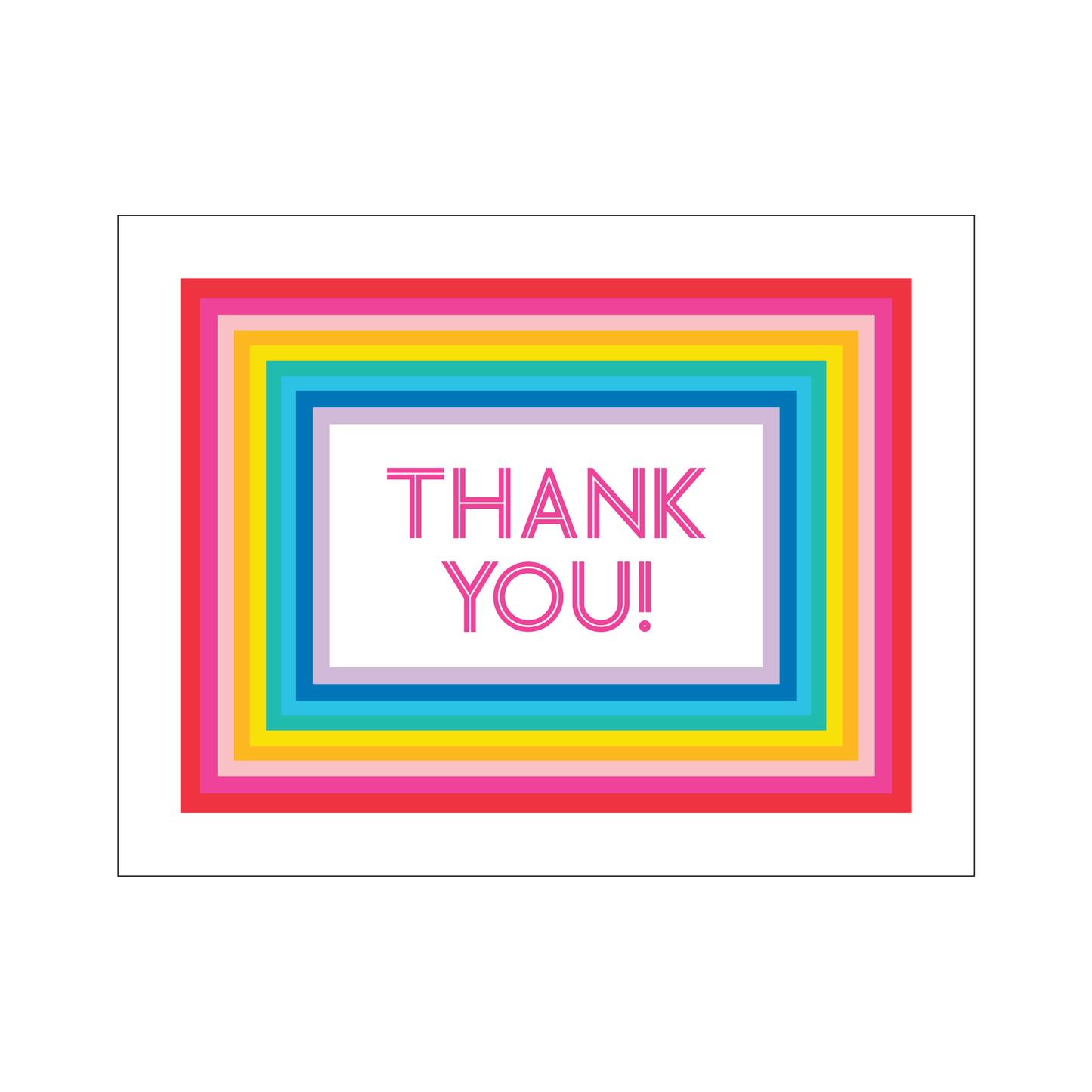 "Thank you!" 2-sided notecard